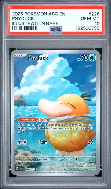 2026 POKEMON ASC EN-ASCENDED HEROES #226 PSYDUCK ILLUSTRATION RARE PSA 10 2026 POKEMON ASC EN-ASCENDED HEROES #226 PSYDUCK ILLUSTRATION RARE PSA 10