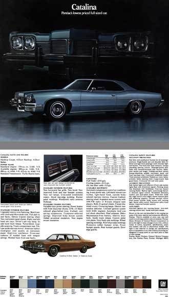 Pontiac 1973 - Catalina Pontiacs\'s Lowest Priced Full Sized Car