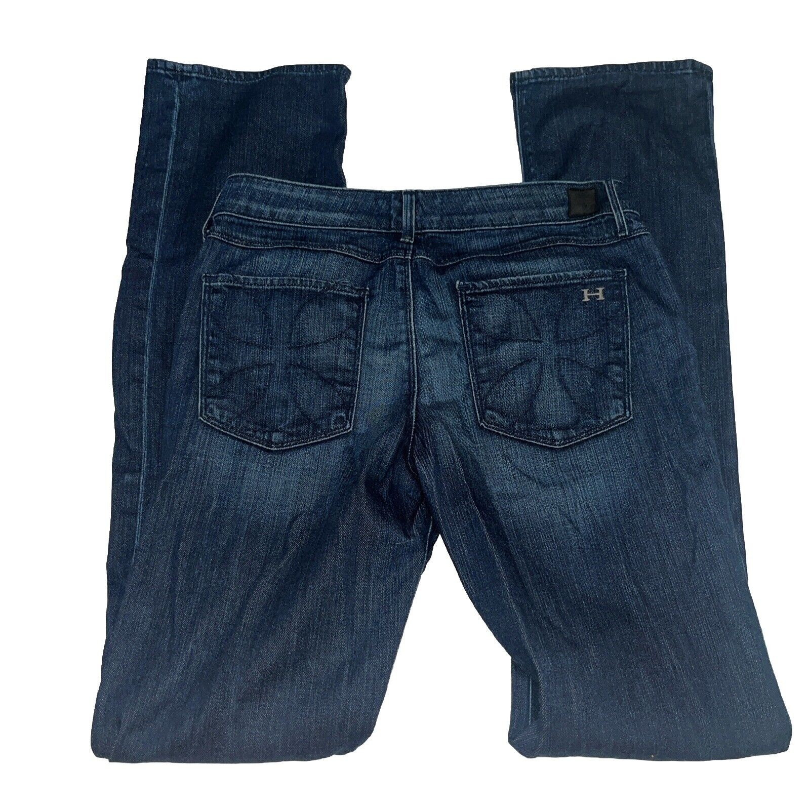 Habitual Gryphon Mini Boot Jeans Sz 28 Celtic Cross Pocs Dark MSRP $170