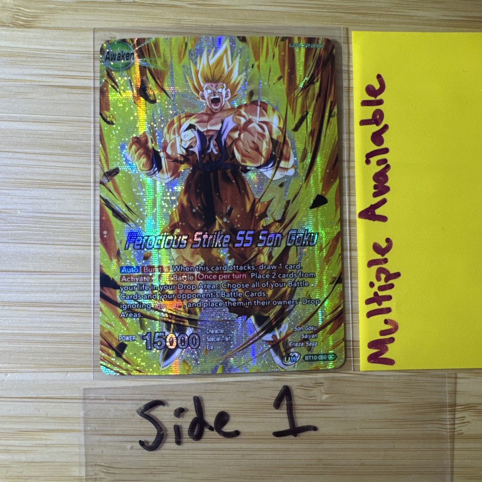 Ferocious Strike SS Son Goku Alternate Art Foil Dragon Ball Super Card Game | NM