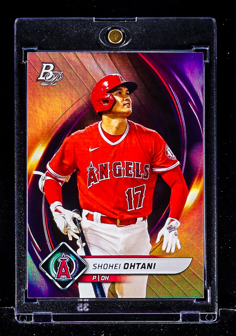 Shohei Ohtani RARE PLATINUM HOLO FOIL CARD Los Angeles Angels MVP