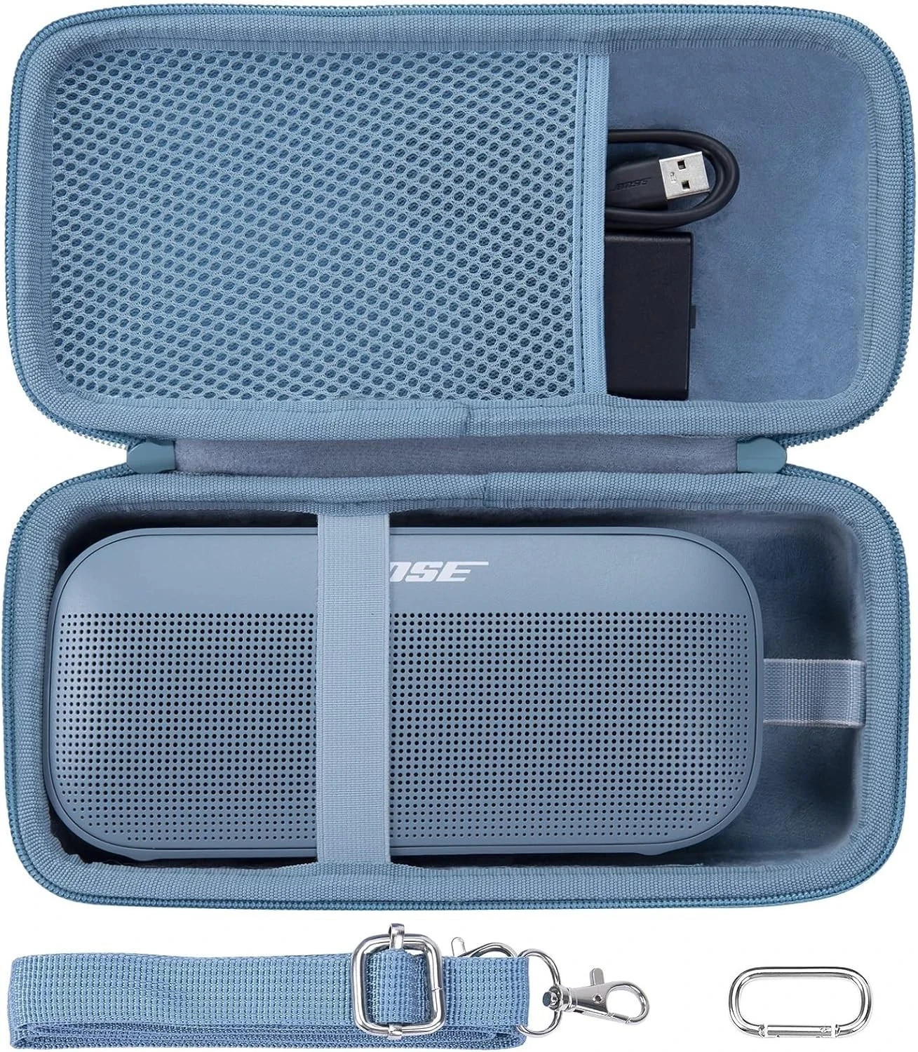 Bose SoundLink Flex Portable Bluetooth Speaker 2nd Gen LE Stone Blue Case