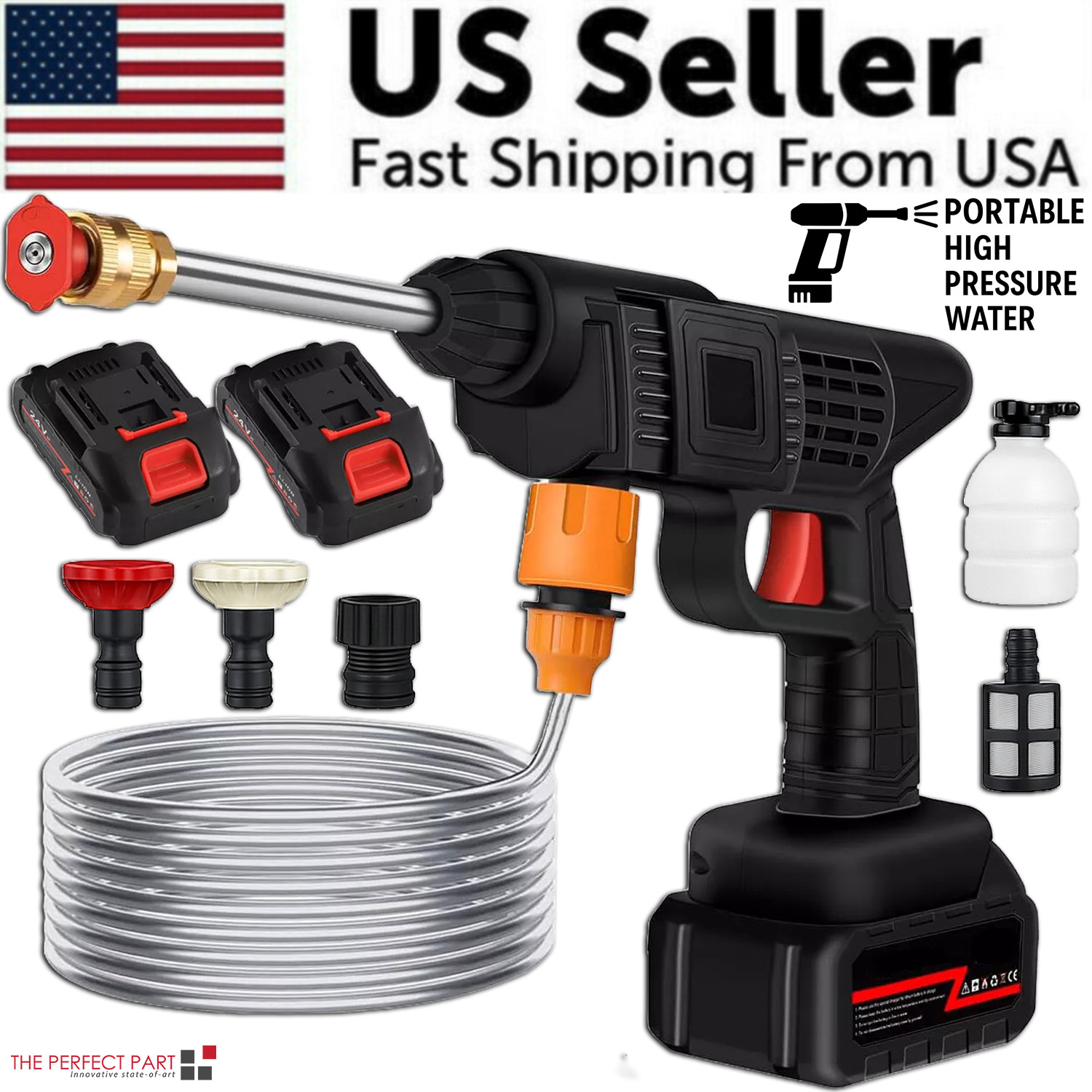 Portable Cordless Electric High Pressure Water Spray Gun Car Washer Cleaner Tool Portable Cordless Electric High Pressure Water Spray Gun Car Washer Cleaner Tool