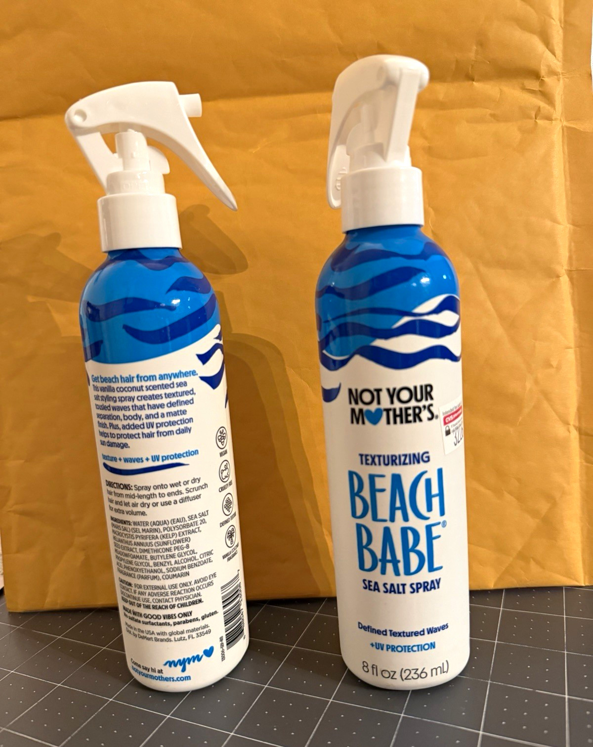 Not Your Mother's Beach Babe Texturizing Sea Salt Spray UV Vanilla Coconut 8 oz Not Your Mother's Beach Babe Texturizing Sea Salt Spray UV Vanilla Coconut 8 oz