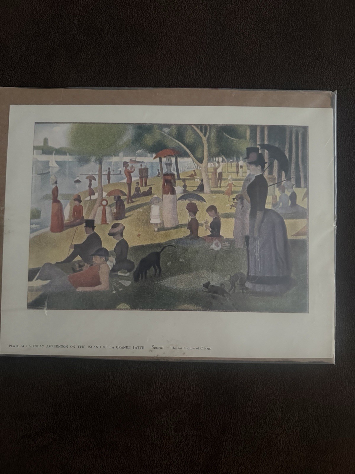 “SUNDAY AFTERNOON” SEURAT Art Institute CHICAGO 1958 Vintage Art Print 11” X 9” “SUNDAY AFTERNOON” SEURAT Art Institute CHICAGO 1958 Vintage Art Print 11” X 9”