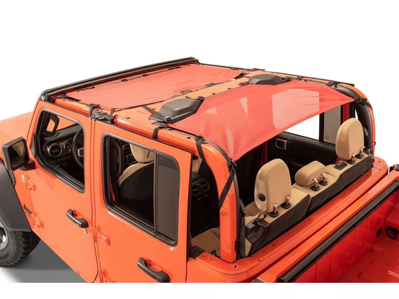 MasterTop ShadeMaker Freedom Mesh Bimini Top Plus; Red
