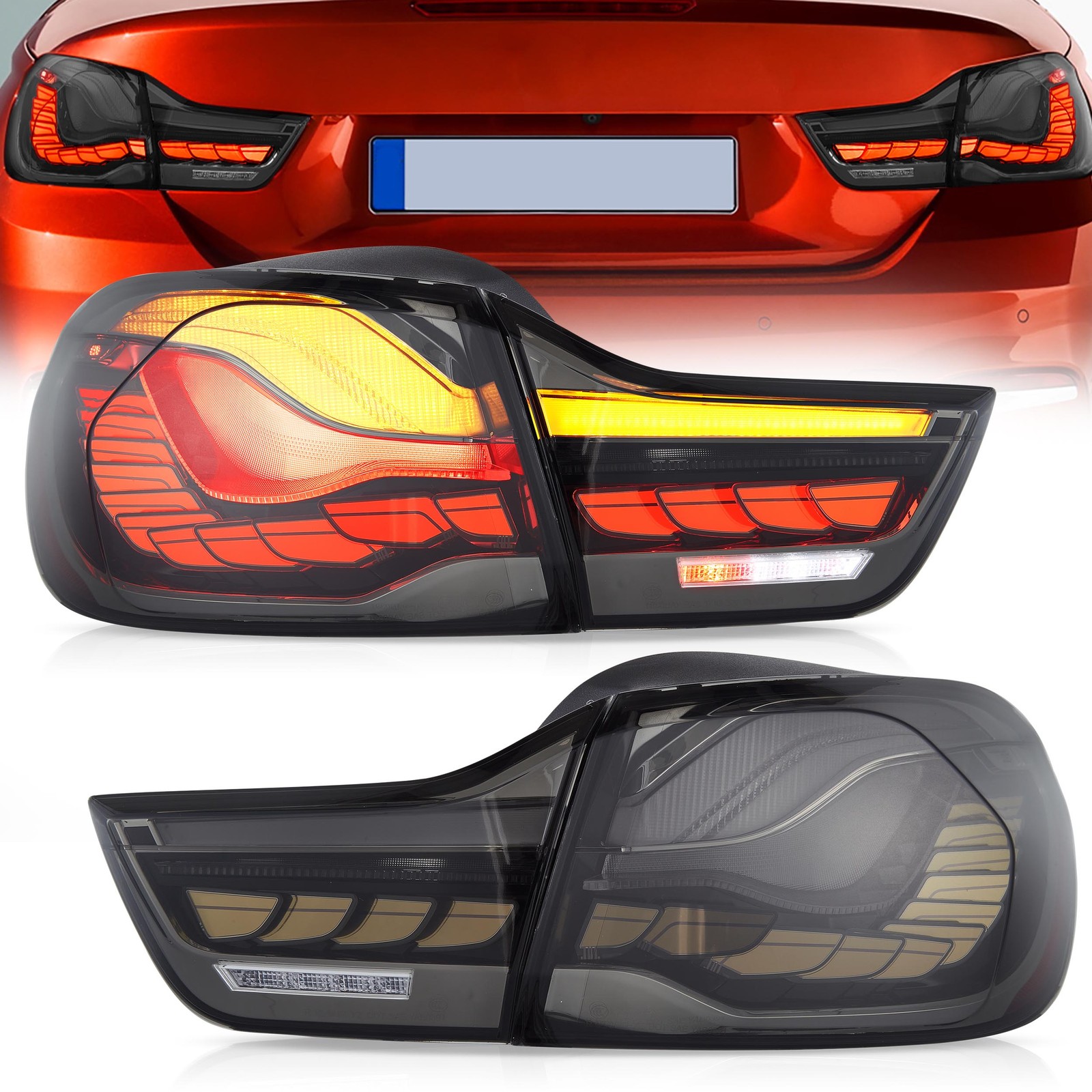 VLAND OLED Smoked Full LED Tail Lights For 2014-2020 BMW 4-series M4 W/Animation VLAND OLED Smoked Full LED Tail Lights For 2014-2020 BMW 4-series M4 W/Animation
