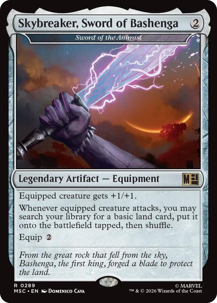 Skybreaker, Sword of Bashenga - Sword of the Animist #289 (NM) (MSC) MTG