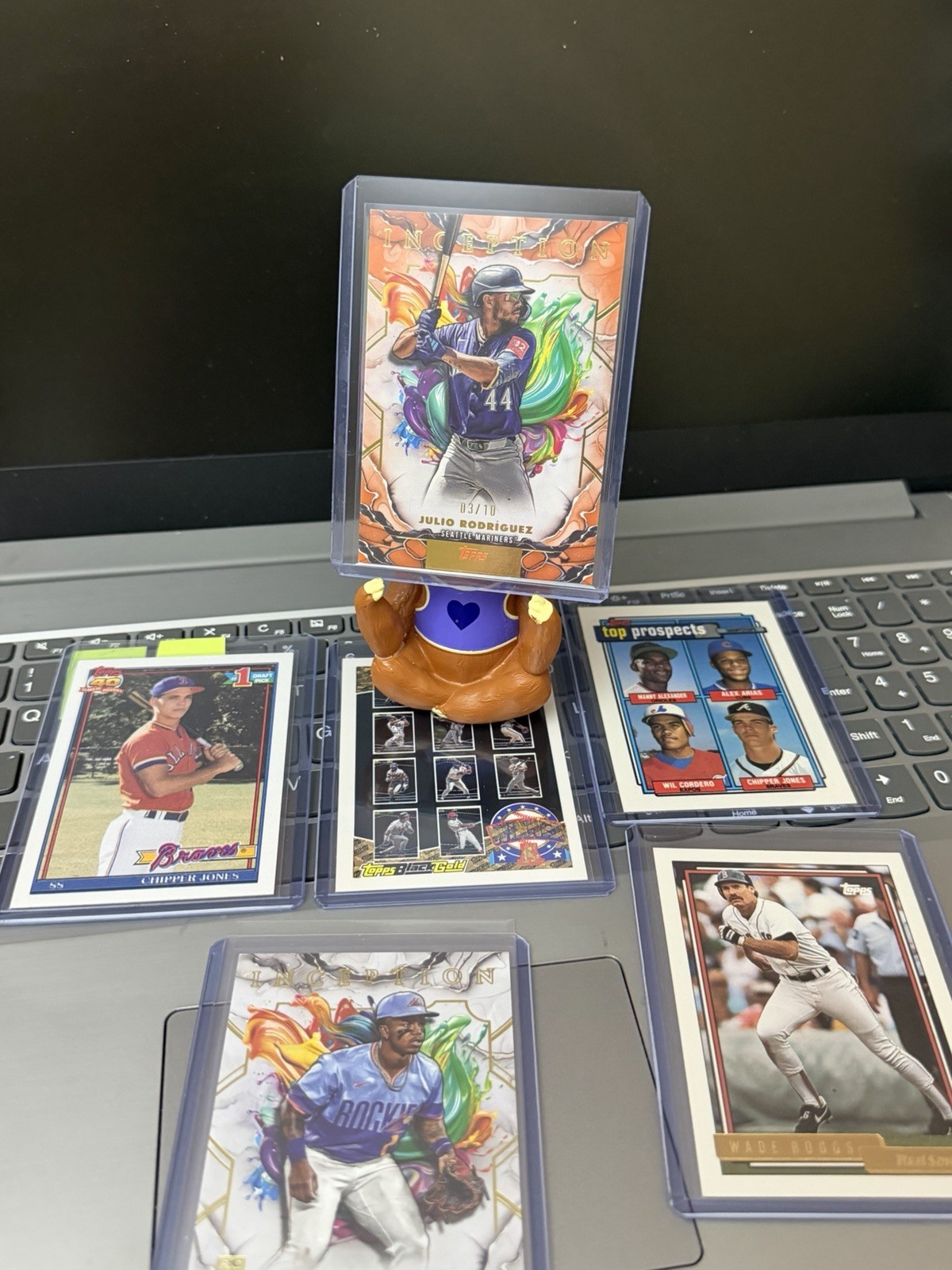 Chipper Jones RC, Julio Rodriguez 3/10, Chipper #333, Asap Amador RC, Wade Boggs Chipper Jones RC, Julio Rodriguez 3/10, Chipper #333, Asap Amador RC, Wade Boggs