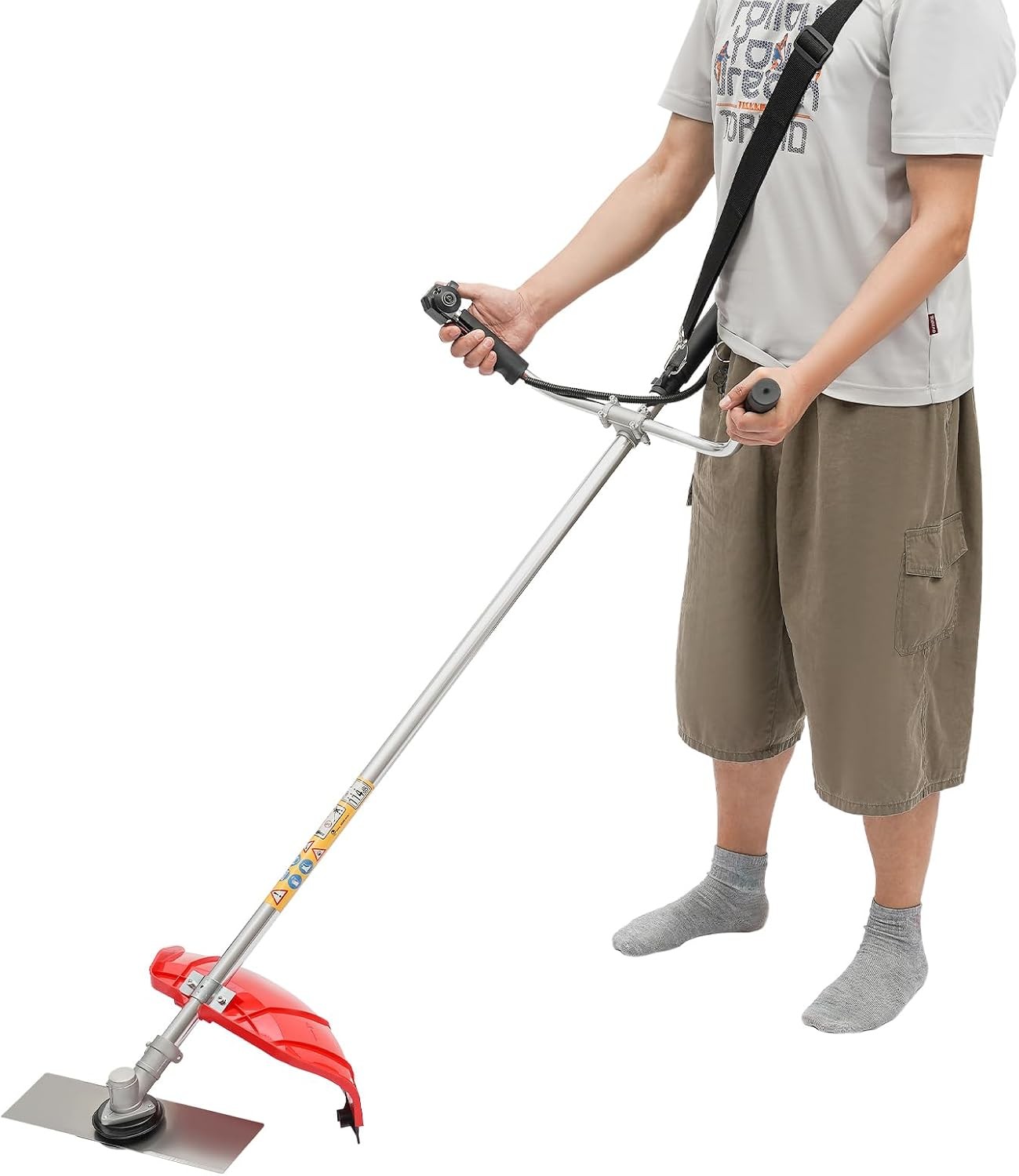 4-Stroke Gas Powered Brush Cutter String Trimmer&Edger 2 in 1 Garden Multi Tool