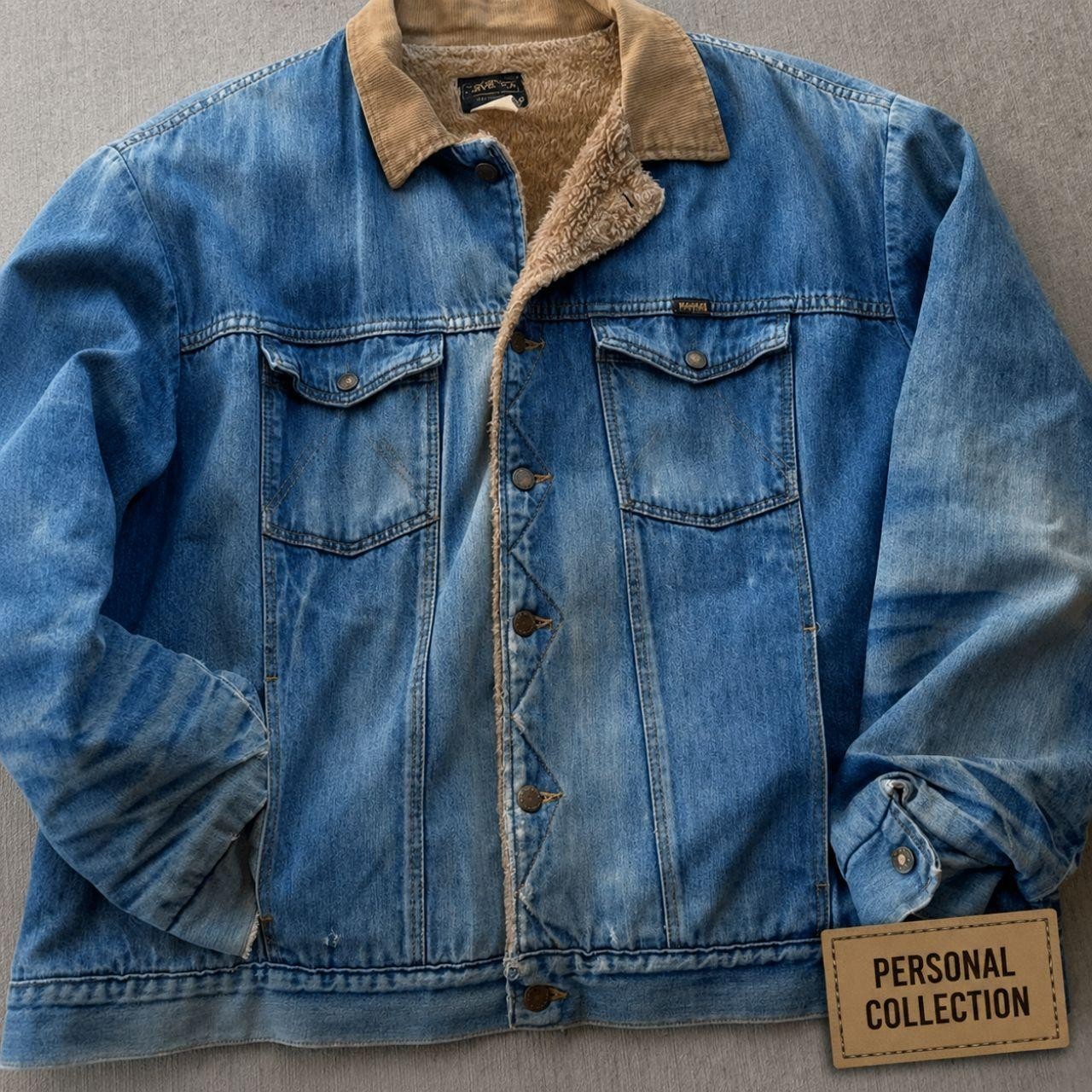 Vintage 1970s Maverick Sherpa Lined Denim Trucker Jacket USA Blanket Lined Faded Vintage 1970s Maverick Sherpa Lined Denim Trucker Jacket USA Blanket Lined Faded