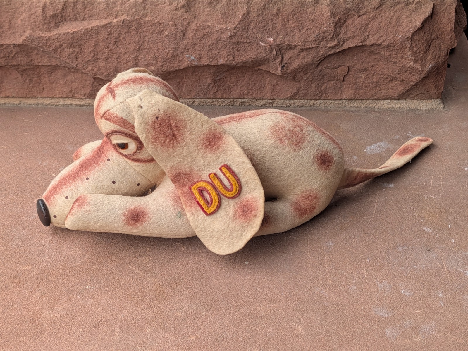 Vintage 1950's Plush Mascot Dog Collegiate Pet Denver University $25