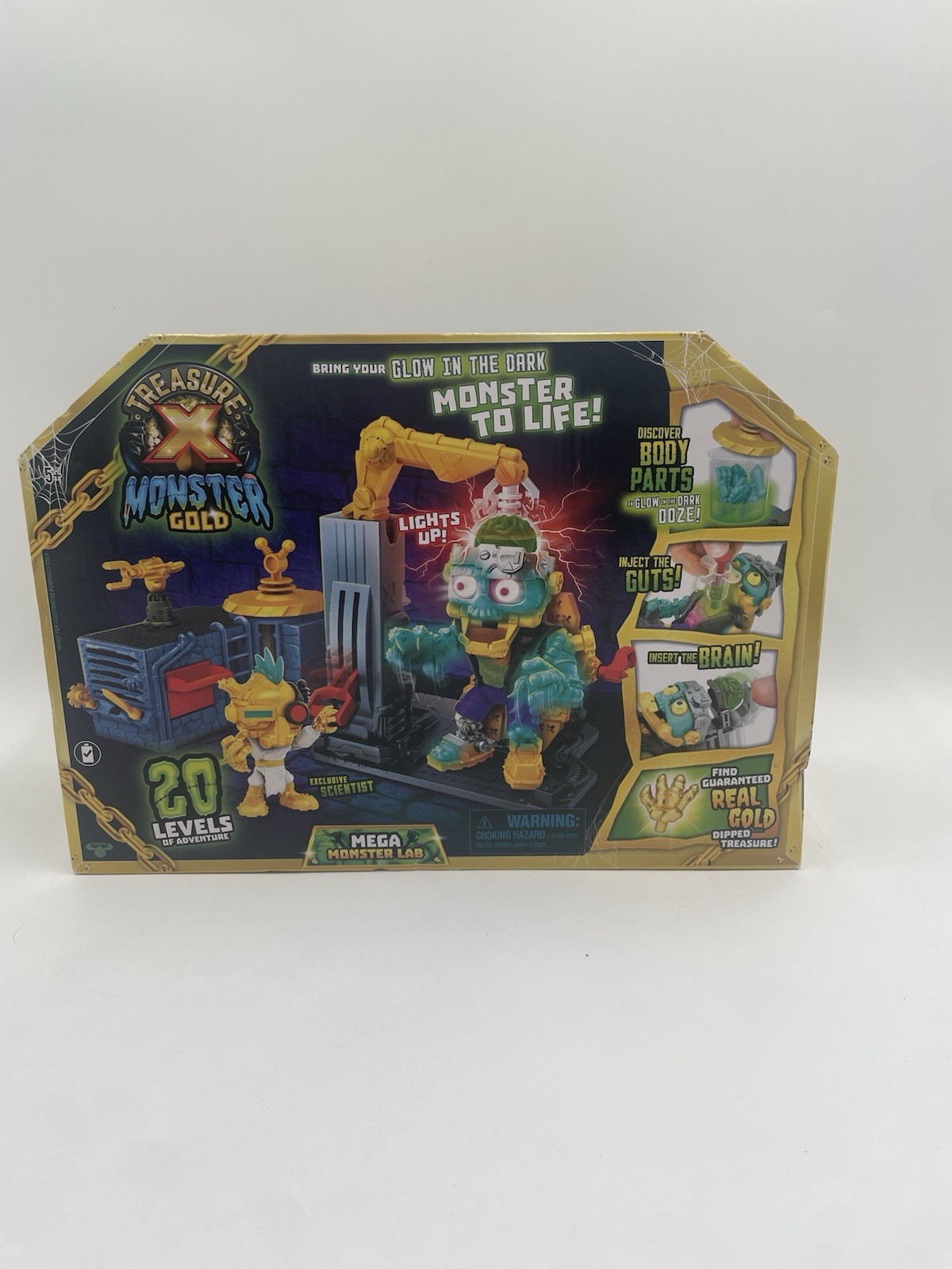 Treasure X Monster Gold Mega Monster Lab Playset Glow In Dark Moose Toys NIB NEW Treasure X Monster Gold Mega Monster Lab Playset Glow In Dark Moose Toys NIB NEW
