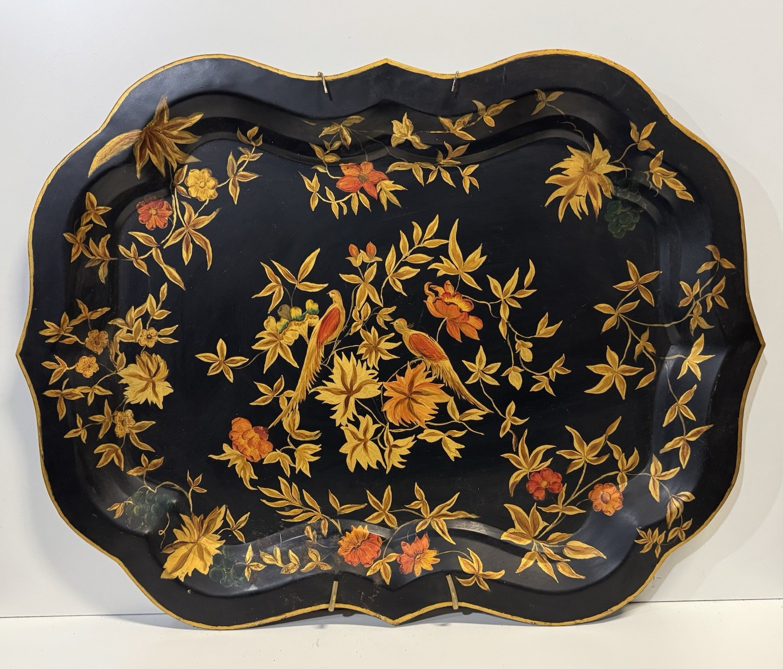 Vintage Large Tole Hand Painted Tray Vintage Large Tole Hand Painted Tray