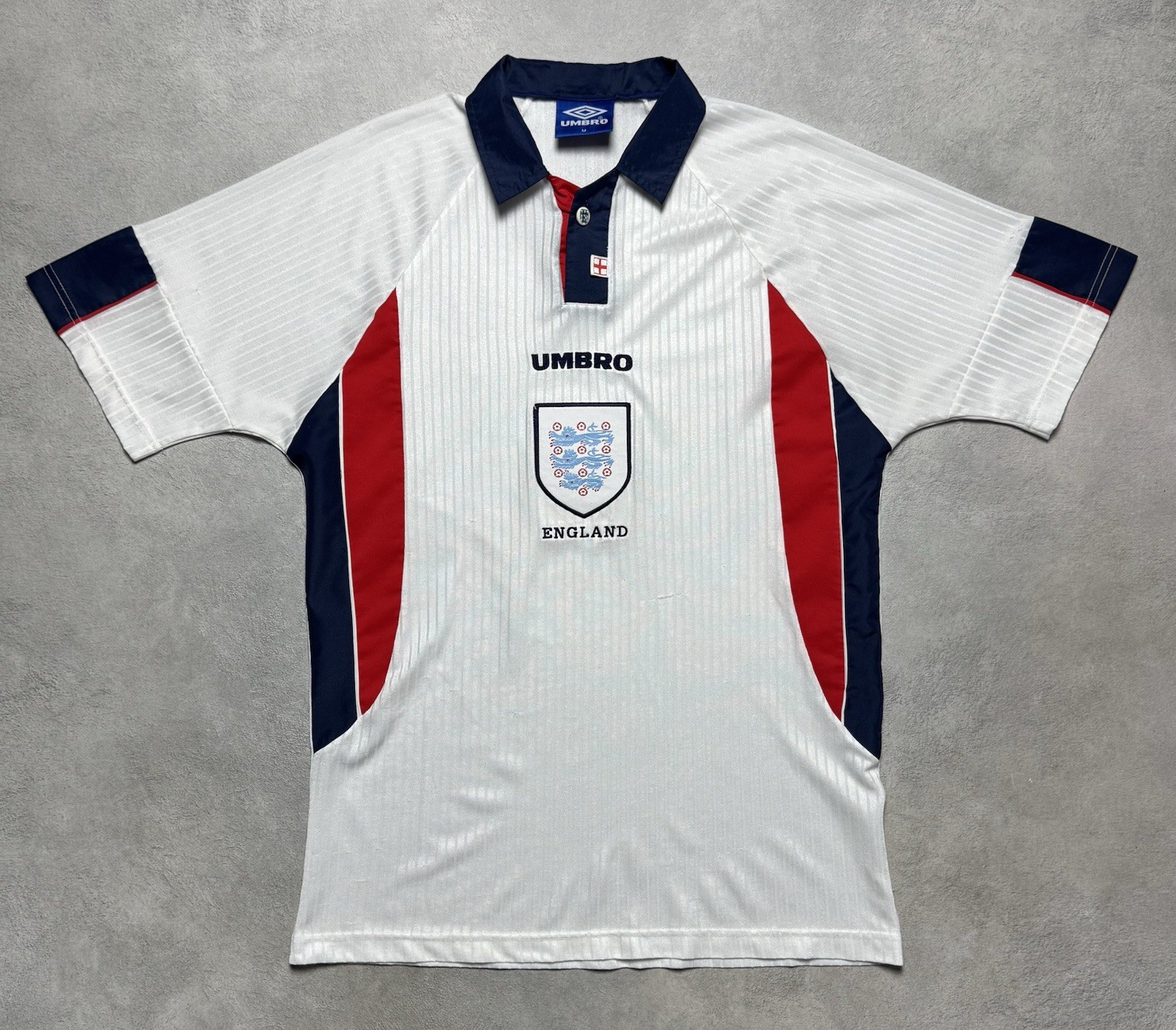 ENGLAND 1998 1999 HOME FOOTBALL SHIRT SOCCER JERSEY UMBRO sz M MEN