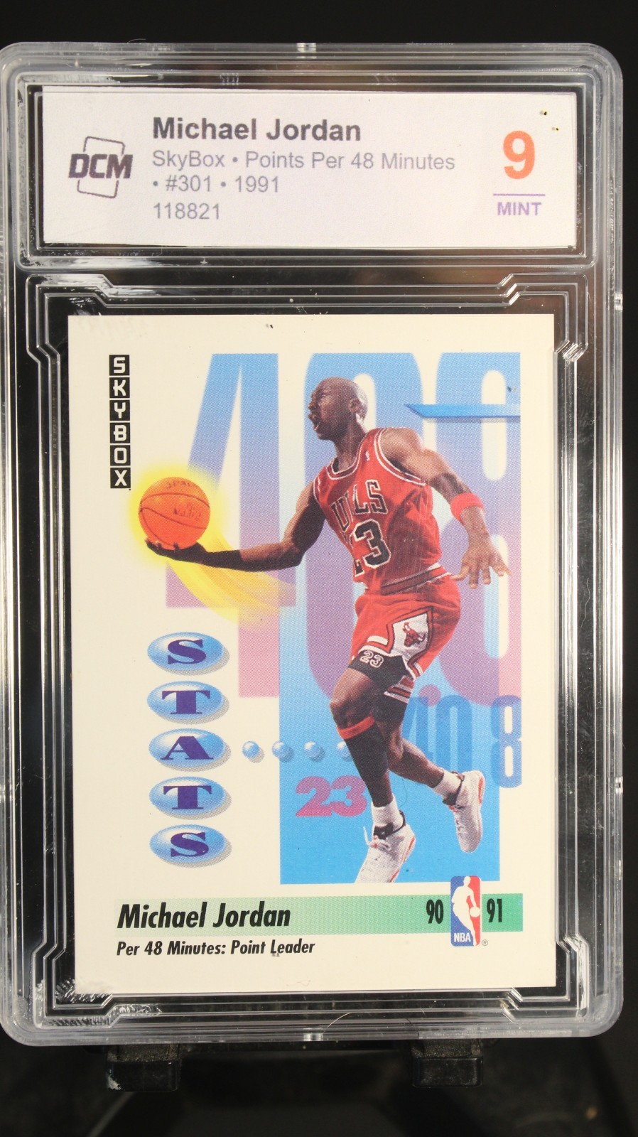 1991 SkyBox Points Per 48 Minutes Michael Jordan #301 Chicago Bulls 