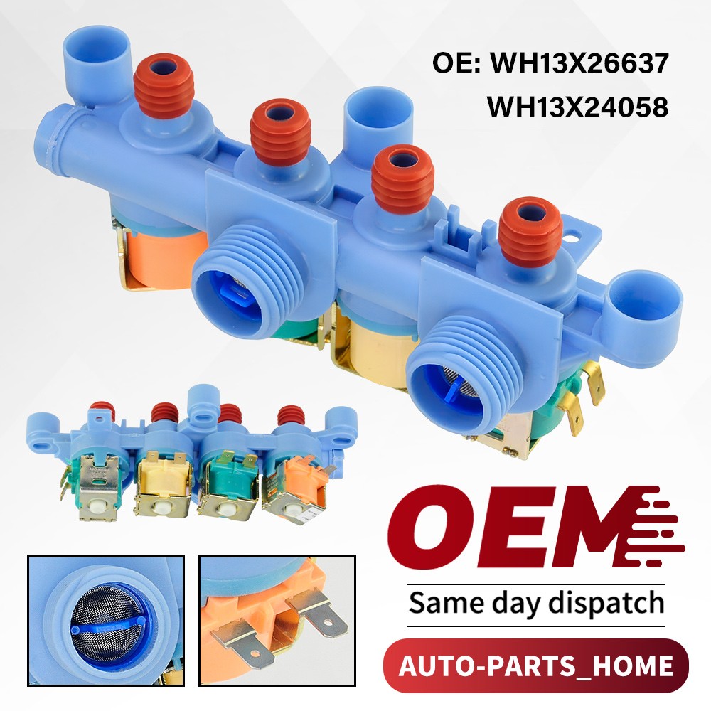 OEM WH13X26637 Water Inlet Valve for GE Washer WH13X24058 AP6282070 K-78354