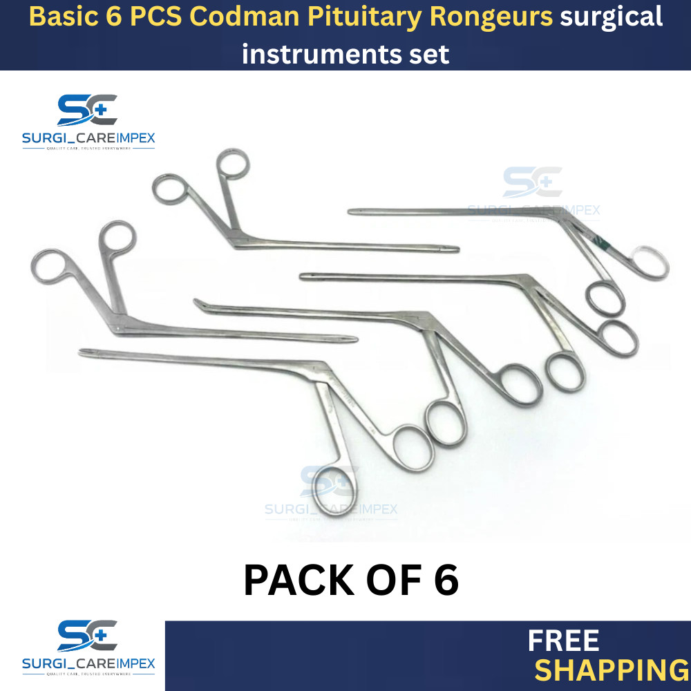 Basic 6 PCS Codman Pituitary Rongeurs surgical instruments set