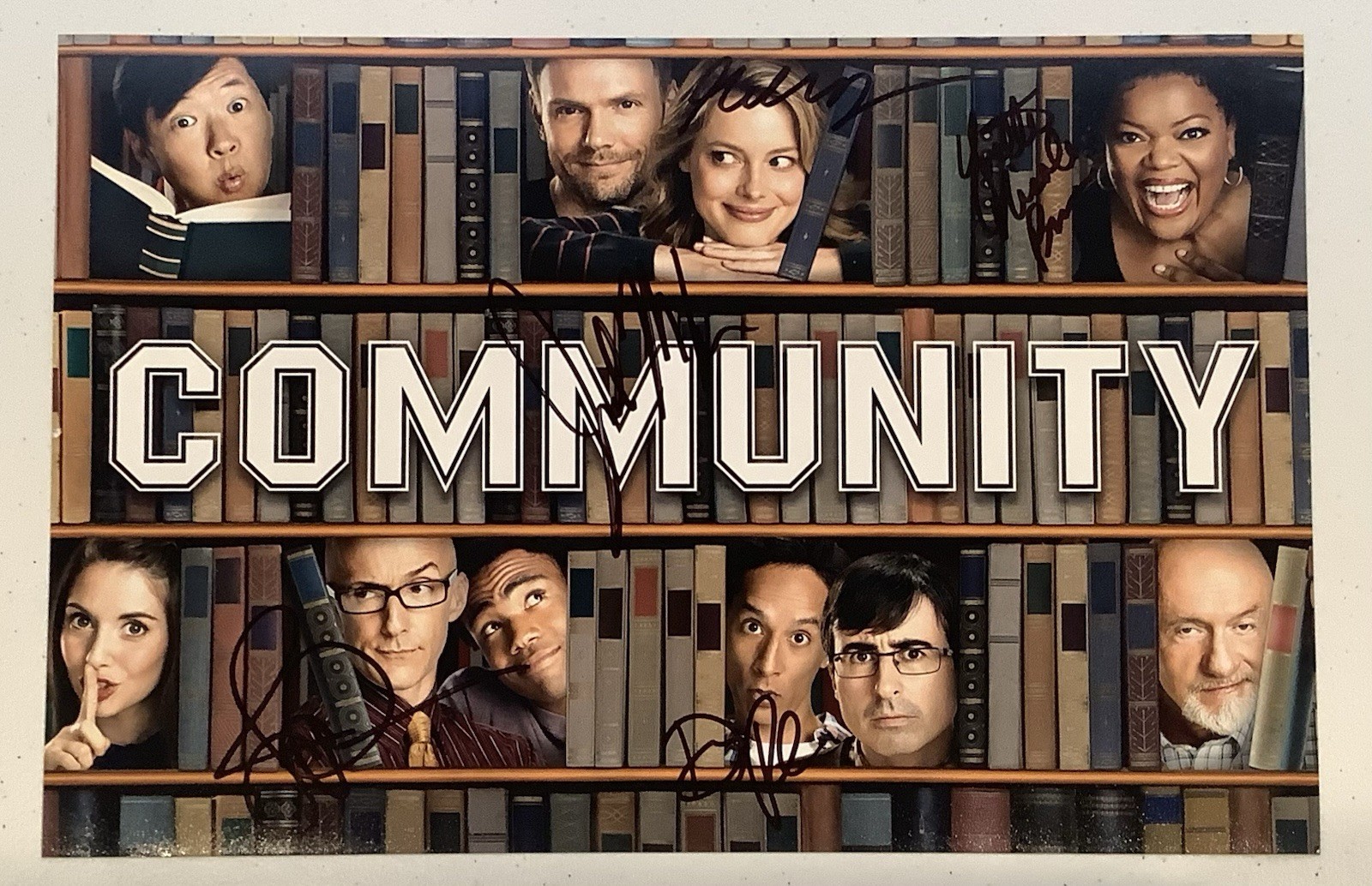 Community 5x Cast Signed  Photo Joel McHale Gillian Jacobs Pudi Rash Autographs