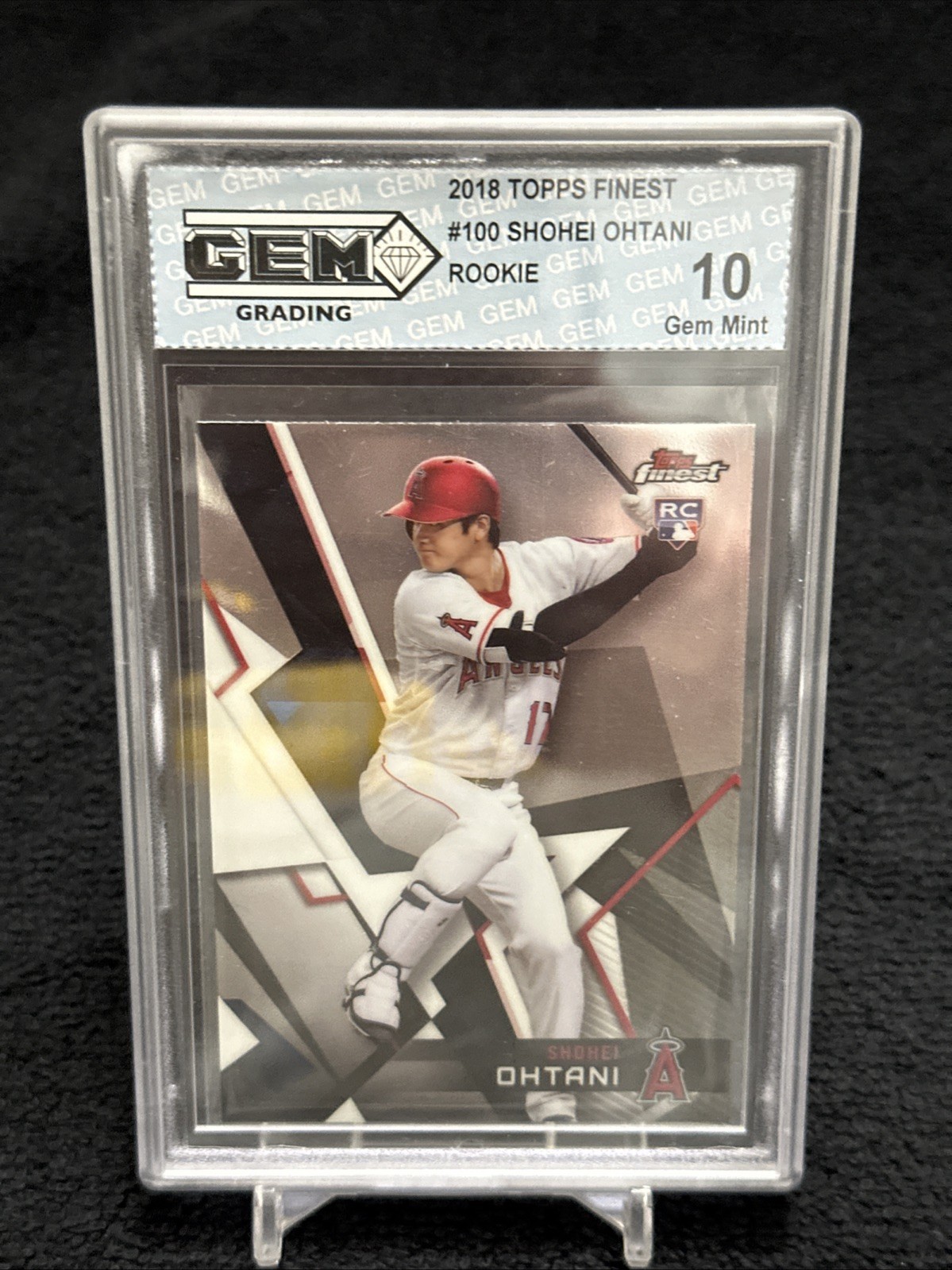 2018 Topps Finest - Shohei Ohtani #100 (RC) Rookie Dodgers MVP GEM 10 Mint 2018 Topps Finest - Shohei Ohtani #100 (RC) Rookie Dodgers MVP GEM 10 Mint