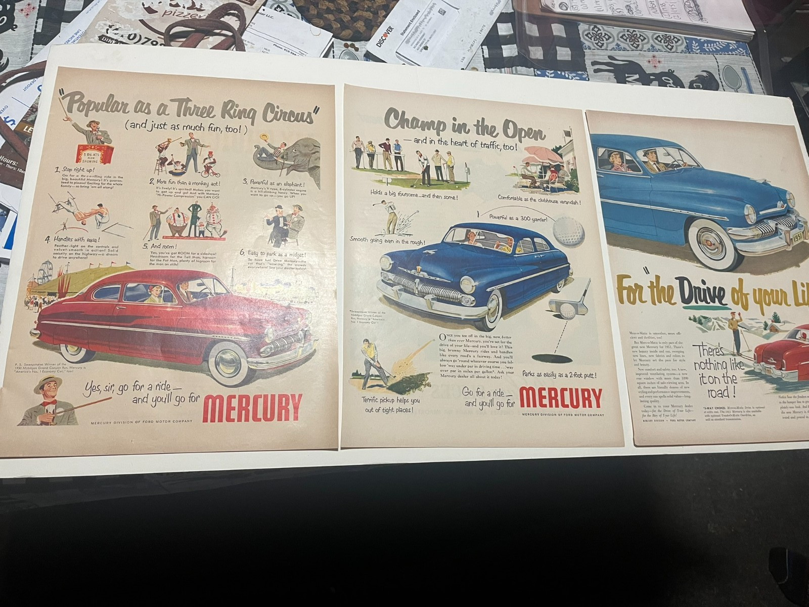 Vintage 1950's, 1960's, 1970's Mercury Ads Vintage 1950's, 1960's, 1970's Mercury Ads