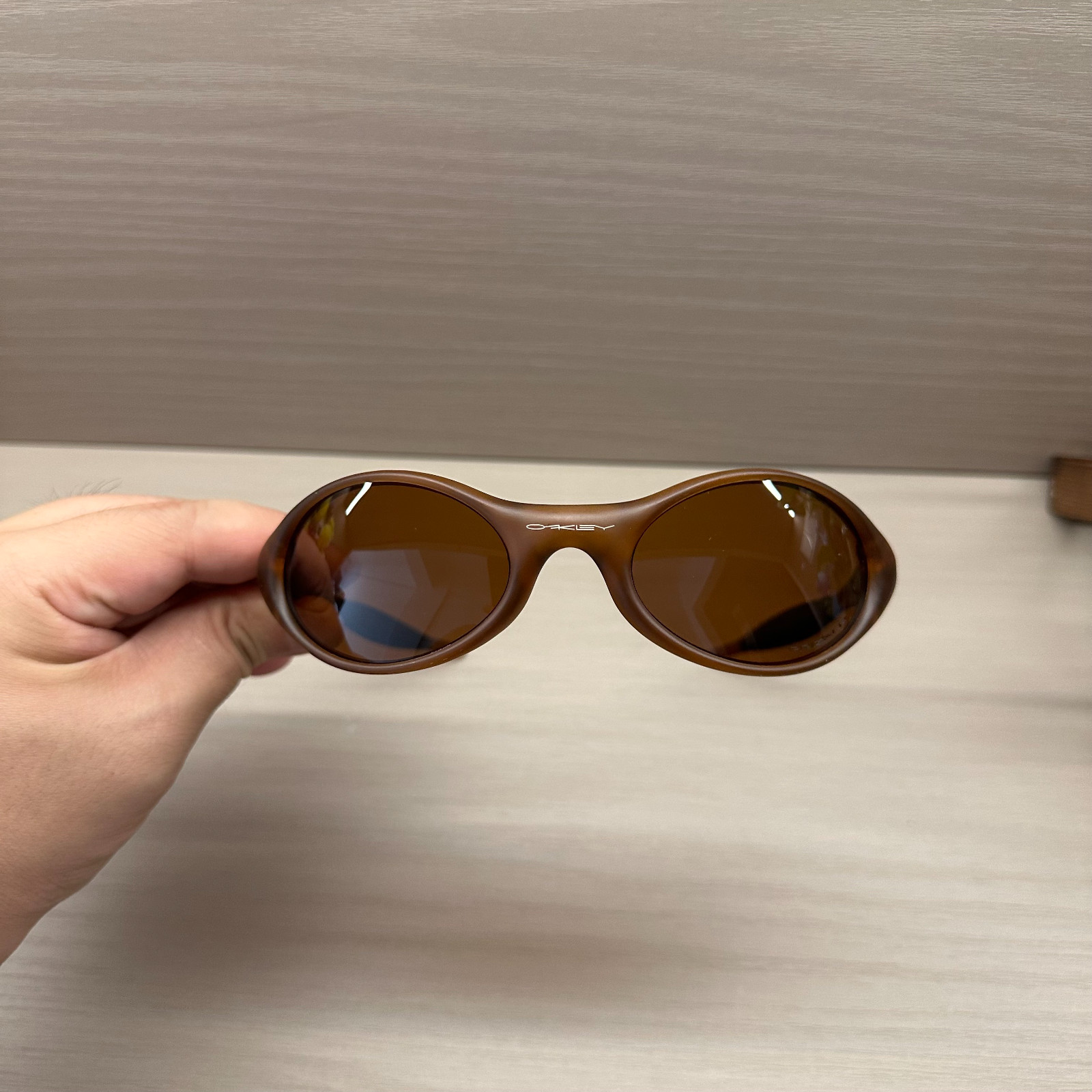 Retro Oakley Eye Jacket Brown Sunglasses Brown Frames Lightweighting Retro Oakley Eye Jacket Brown Sunglasses Brown Frames Lightweighting