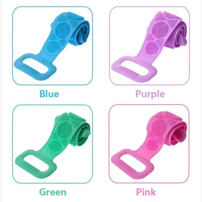 Silicone Back Scrubber for Shower 23.6 Inch Long Exfoliating Body Bath Brush USA Silicone Back Scrubber for Shower 23.6 Inch Long Exfoliating Body Bath Brush USA