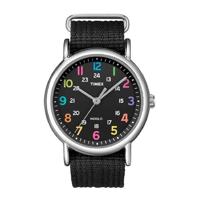 Timex Men's Weekender Black Dial Watch - T2N855 Timex Men's Weekender Black Dial Watch - T2N855