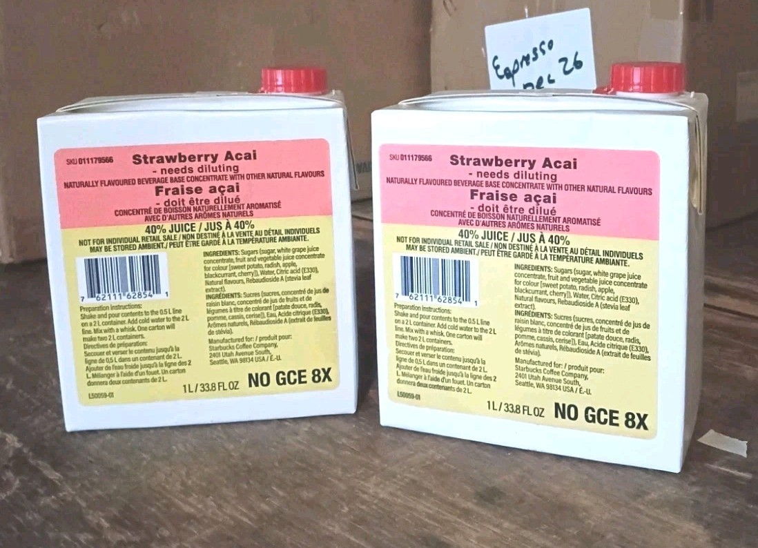 2 Pack Starbucks Strawberry Acai X8 BB Feb 2027 2 Pack Starbucks Strawberry Acai X8 BB Feb 2027
