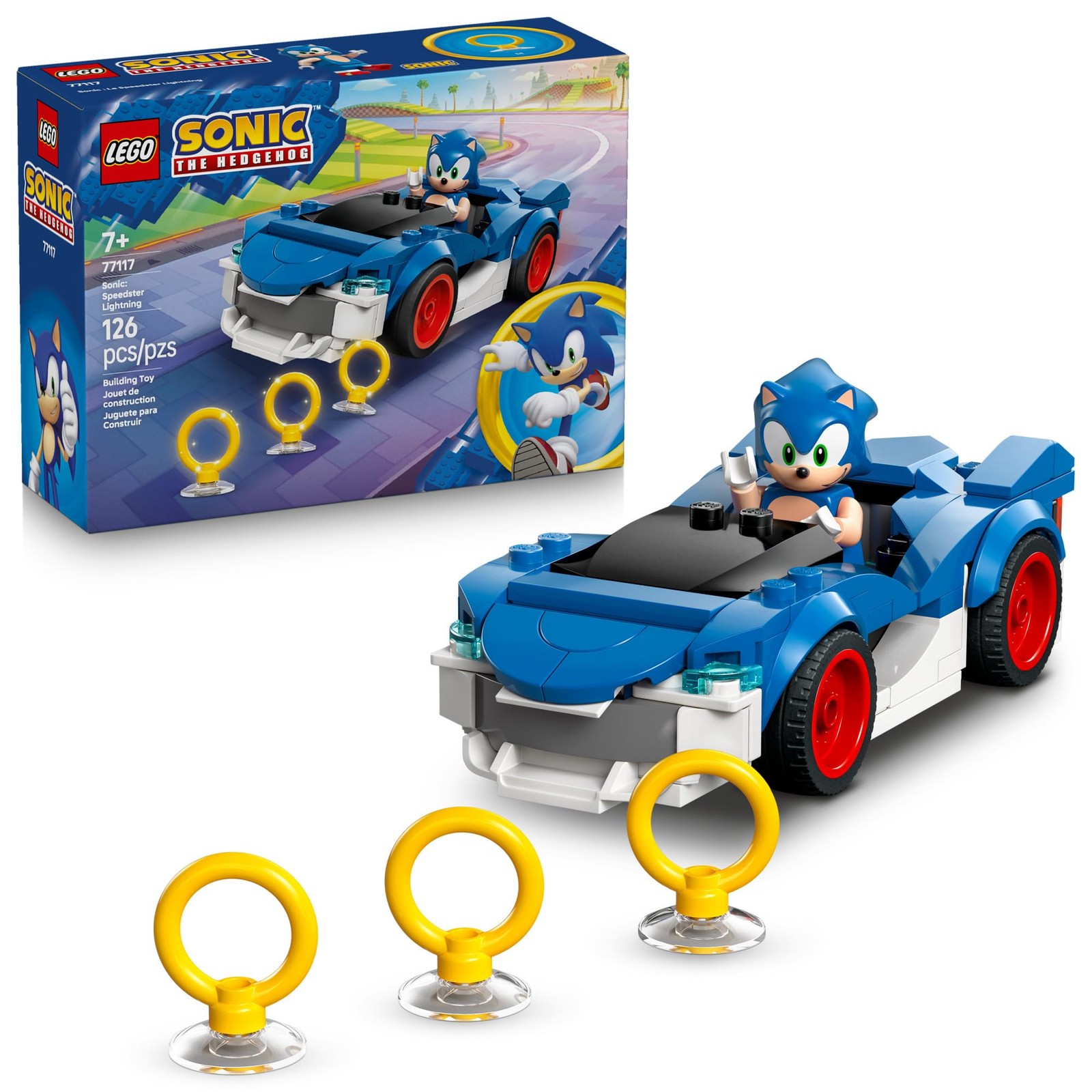 LEGO Sonic The Hedgehog Sonic: Speedster Lightning Race Car Toy Multicolor LEGO Sonic The Hedgehog Sonic: Speedster Lightning Race Car Toy Multicolor