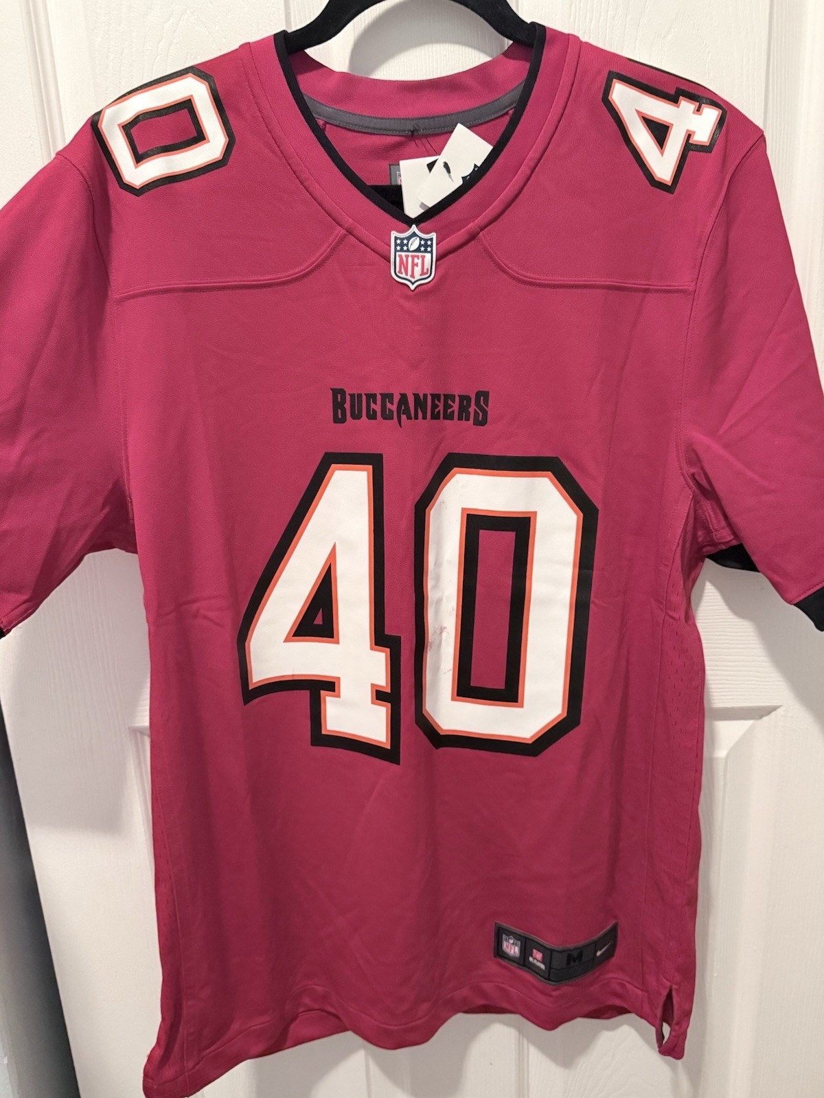 Nike Mike Alstott #40 Tampa Bay Buccaneers NFL Football Jersey Red Mens M Nike Mike Alstott #40 Tampa Bay Buccaneers NFL Football Jersey Red Mens M
