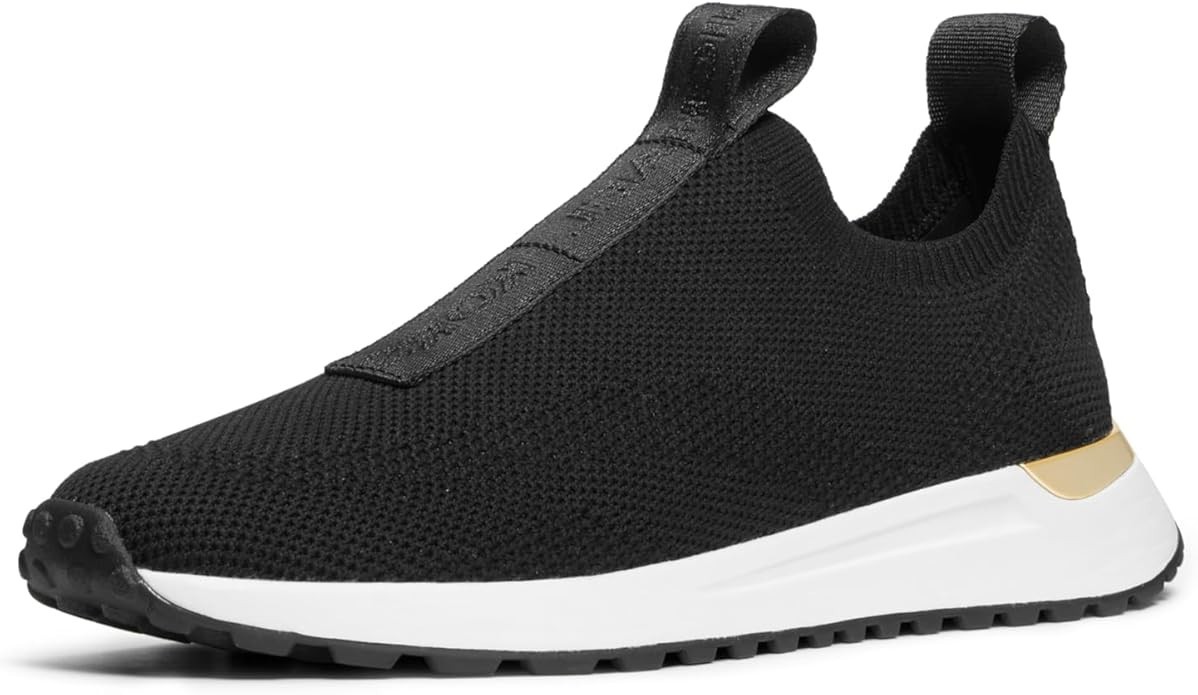 Michael Kors Bodie Women\'s Jacquard Logo Print Knit Slip On Sneakers 5.5M Michael Kors Bodie Women\'s Jacquard Logo Print Knit Slip On Sneakers 5.5M