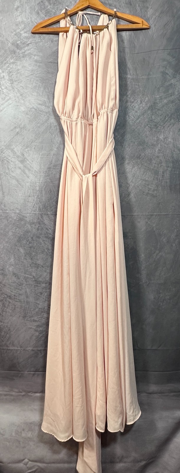 Lulus Heavenly Hues Maxi Dress Womens S Blush Pink Chiffon High Slit Formal Prom Lulus Heavenly Hues Maxi Dress Womens S Blush Pink Chiffon High Slit Formal Prom