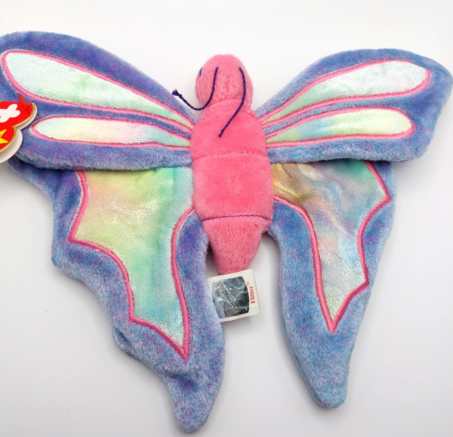 Ty Beanie Babies Flitter the Butterfly 1999 Mint Condition Retired RARE Pellets