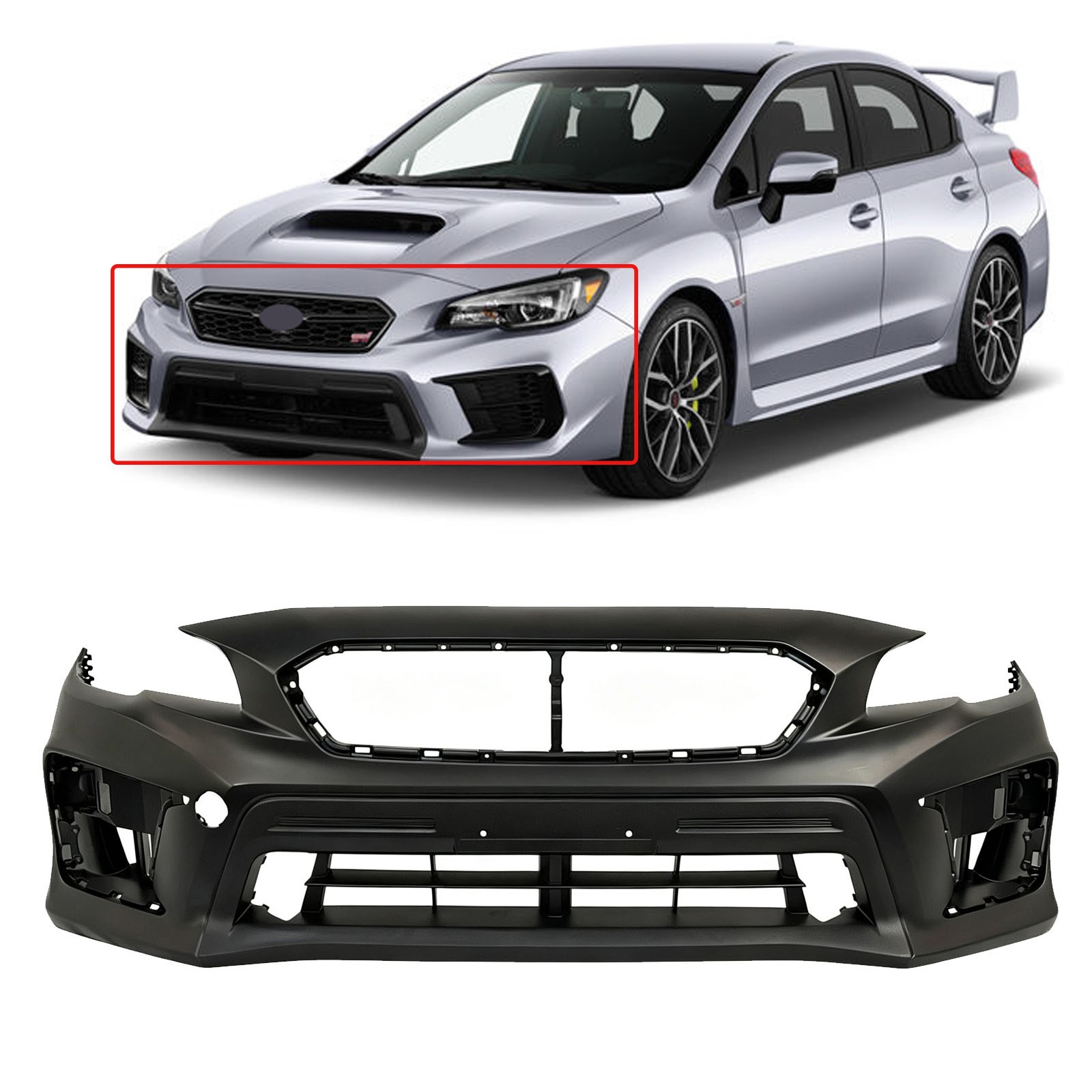 For 2018 2019 2020 2021 Subaru Wrx Front Bumper Cover Primed 57704VA050
