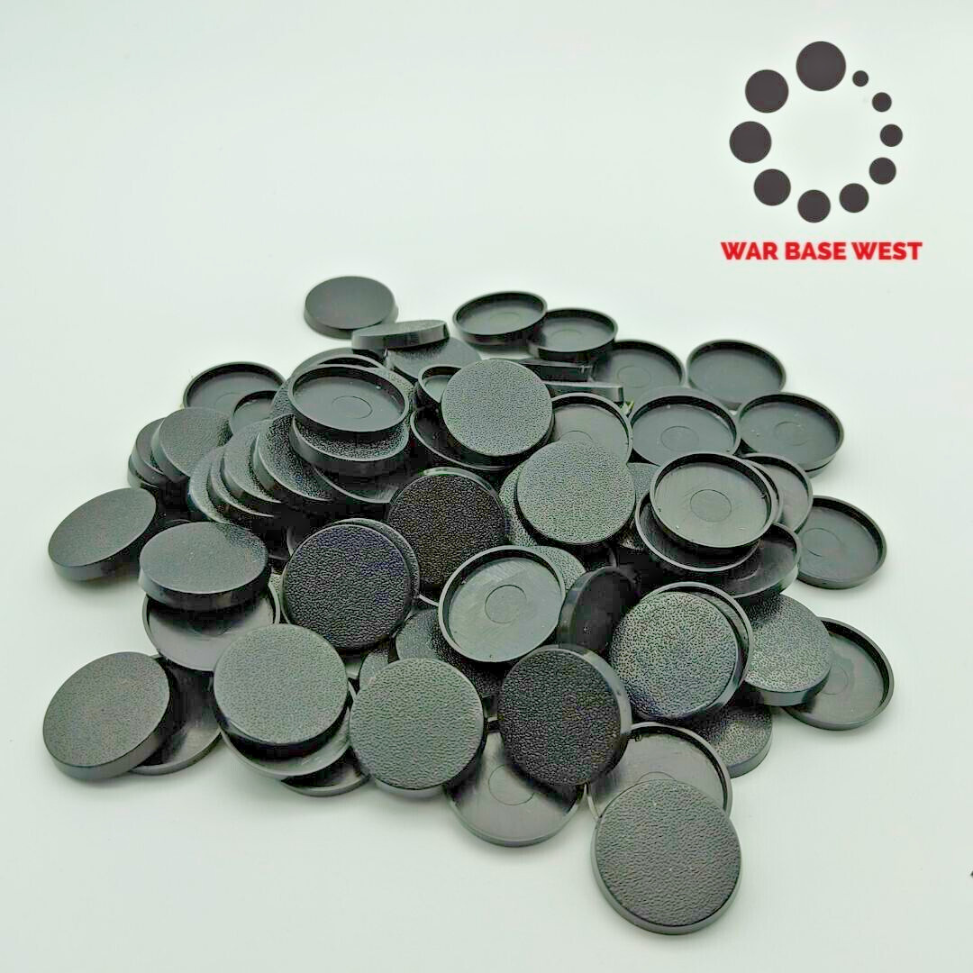 Lot Of 100 25mm Round Bases Used For Warhammer 40k + AoS Games Workshop Bitz Lot Of 100 25mm Round Bases Used For Warhammer 40k + AoS Games Workshop Bitz