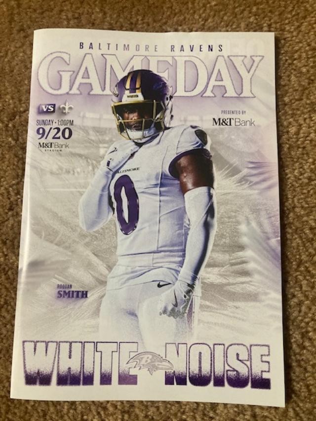 NEW ORLEANS SAINTS @ BALTIMORE RAVENS 9/20/26 GAMEDAY PROGRAM LAMAR JACKSON NEW ORLEANS SAINTS @ BALTIMORE RAVENS 9/20/26 GAMEDAY PROGRAM LAMAR JACKSON