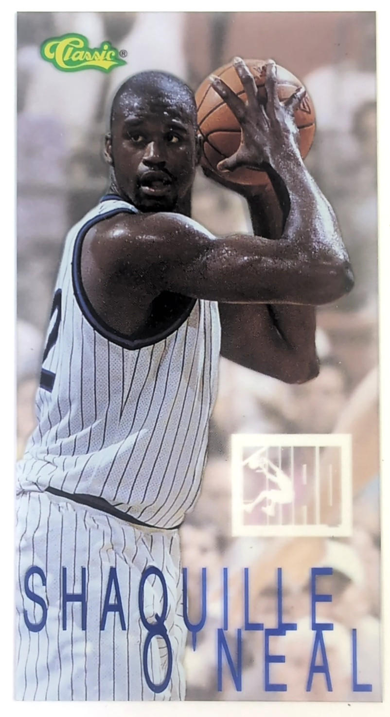 1994-95 Classic Acetate Shaquille O'Neal Basketball Cards #'d /24900, 4.75x2.5 1994-95 Classic Acetate Shaquille O'Neal Basketball Cards #'d /24900, 4.75x2.5