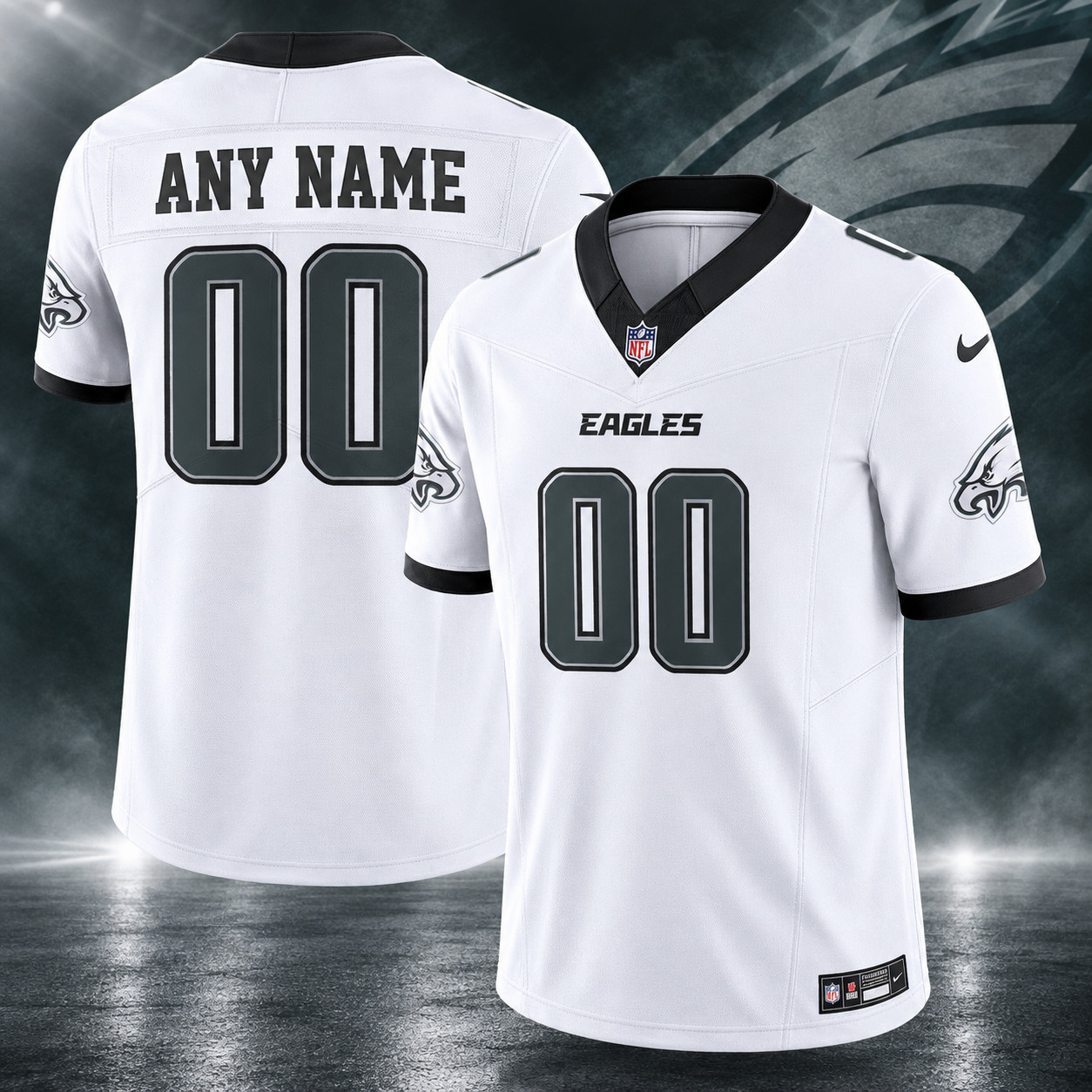 Jalen Hurts  Philadelphia Sports White Road Graphic Printed Jersey New