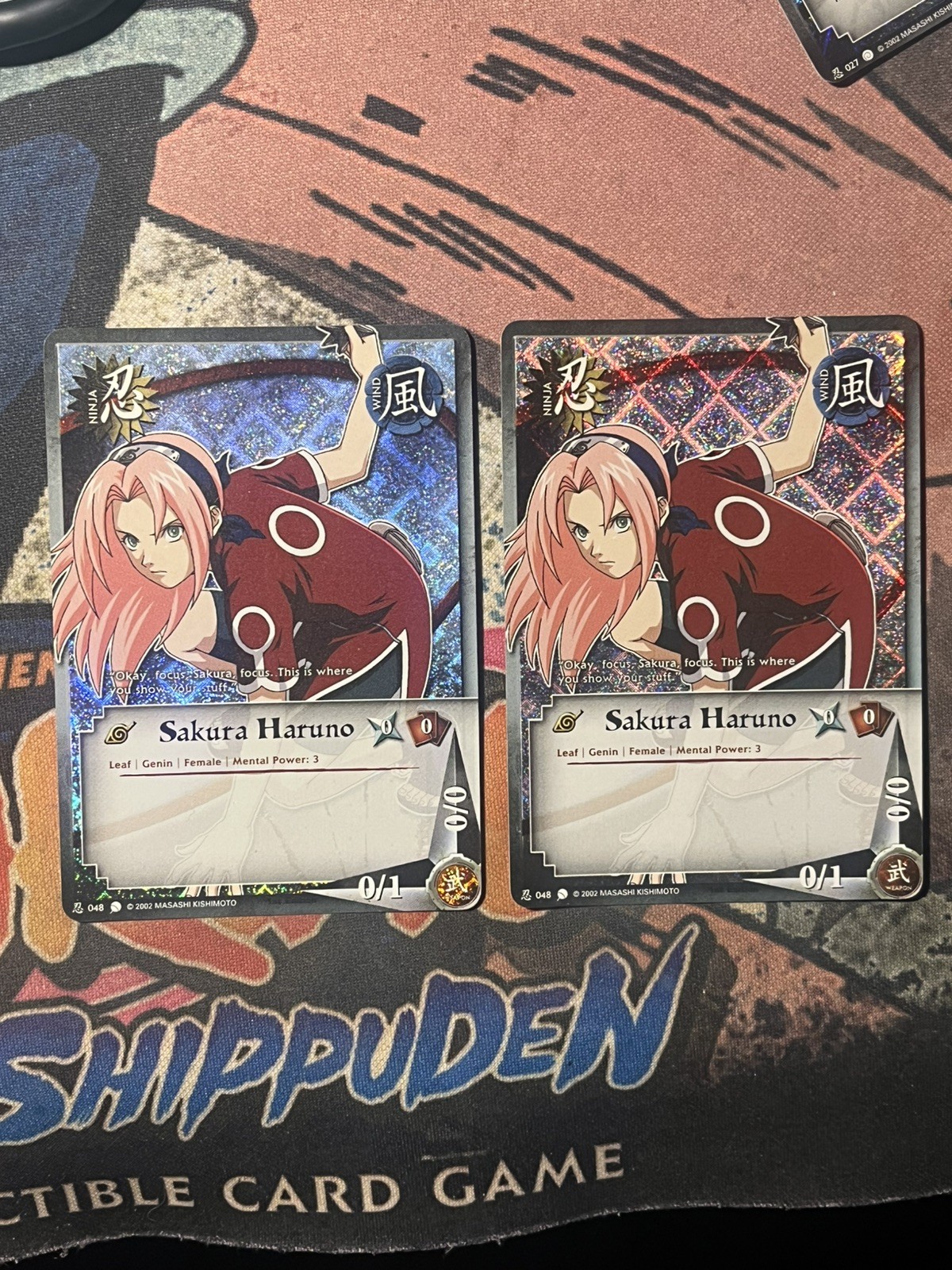 Naruto CCG #048 Sakura Haruno 1st Edition Diamond Holo NM NP Bandai TCG x2