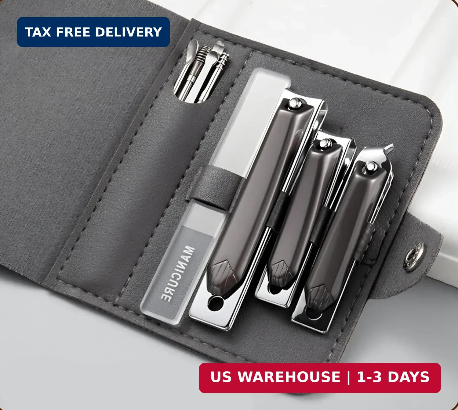 10-Piece Nail Clipper Set for Manicure and Pedicure, with Ear Wax Cleaning Tools
