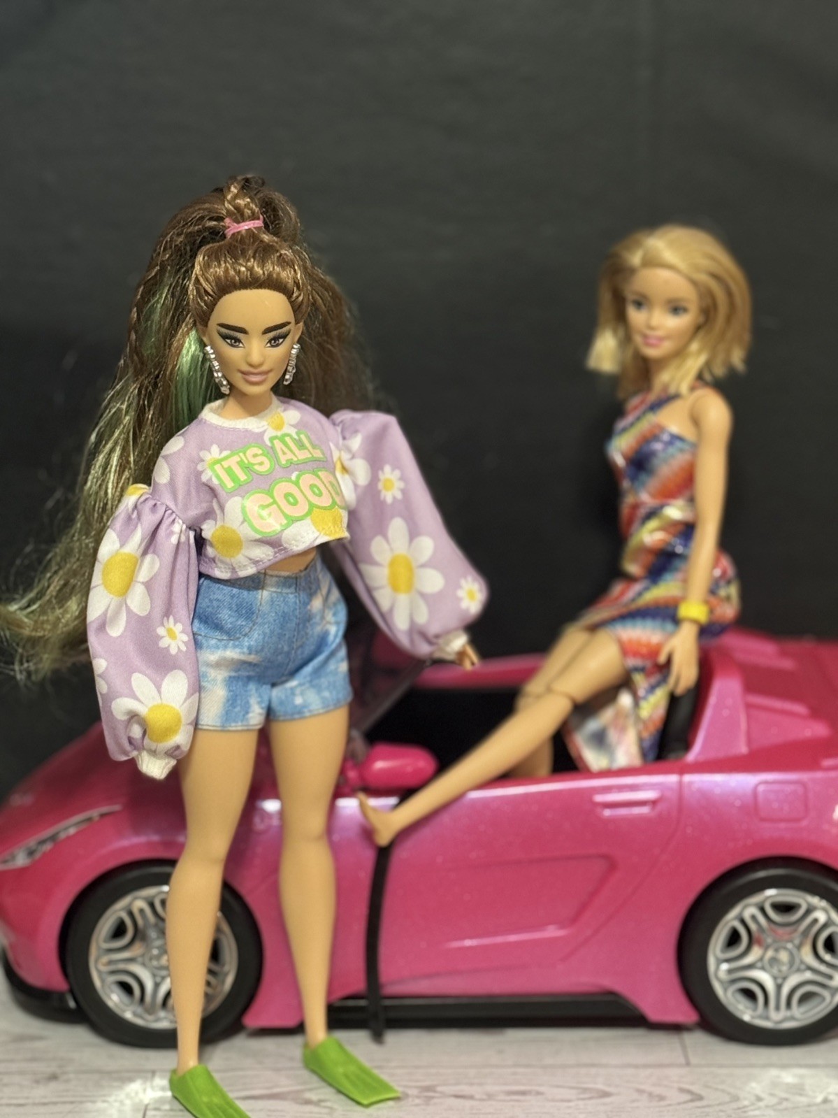 2016 Mattel Barbie Glam Pink Car LOT clothes scuba fins curvy Barbie OOAK ready 2016 Mattel Barbie Glam Pink Car LOT clothes scuba fins curvy Barbie OOAK ready