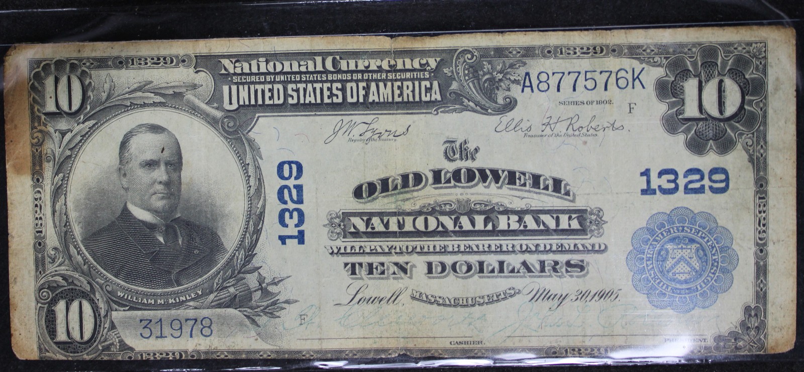 1902 National Note 10$ , A877576K 1902 National Note 10$ , A877576K