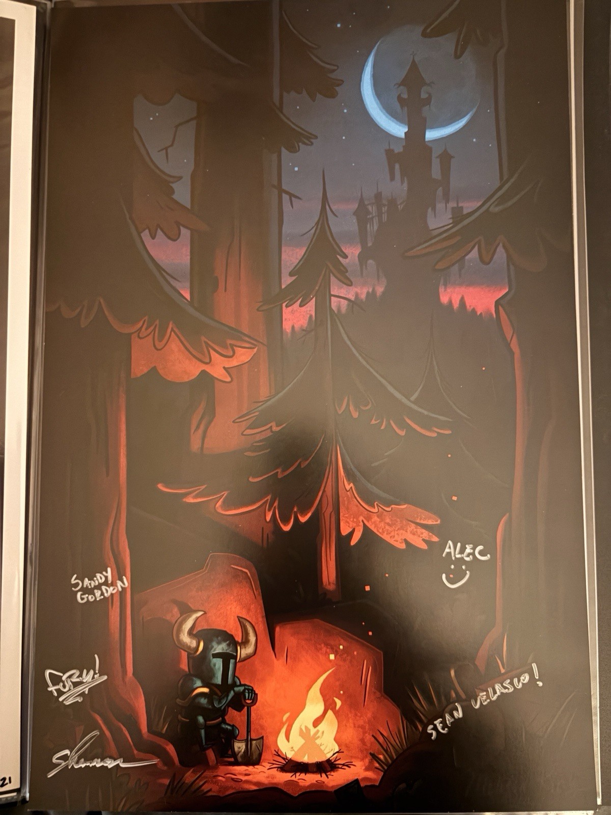 Shovel Knight Poster Signed By Sean Velasco And Others Shovel Knight Poster Signed By Sean Velasco And Others