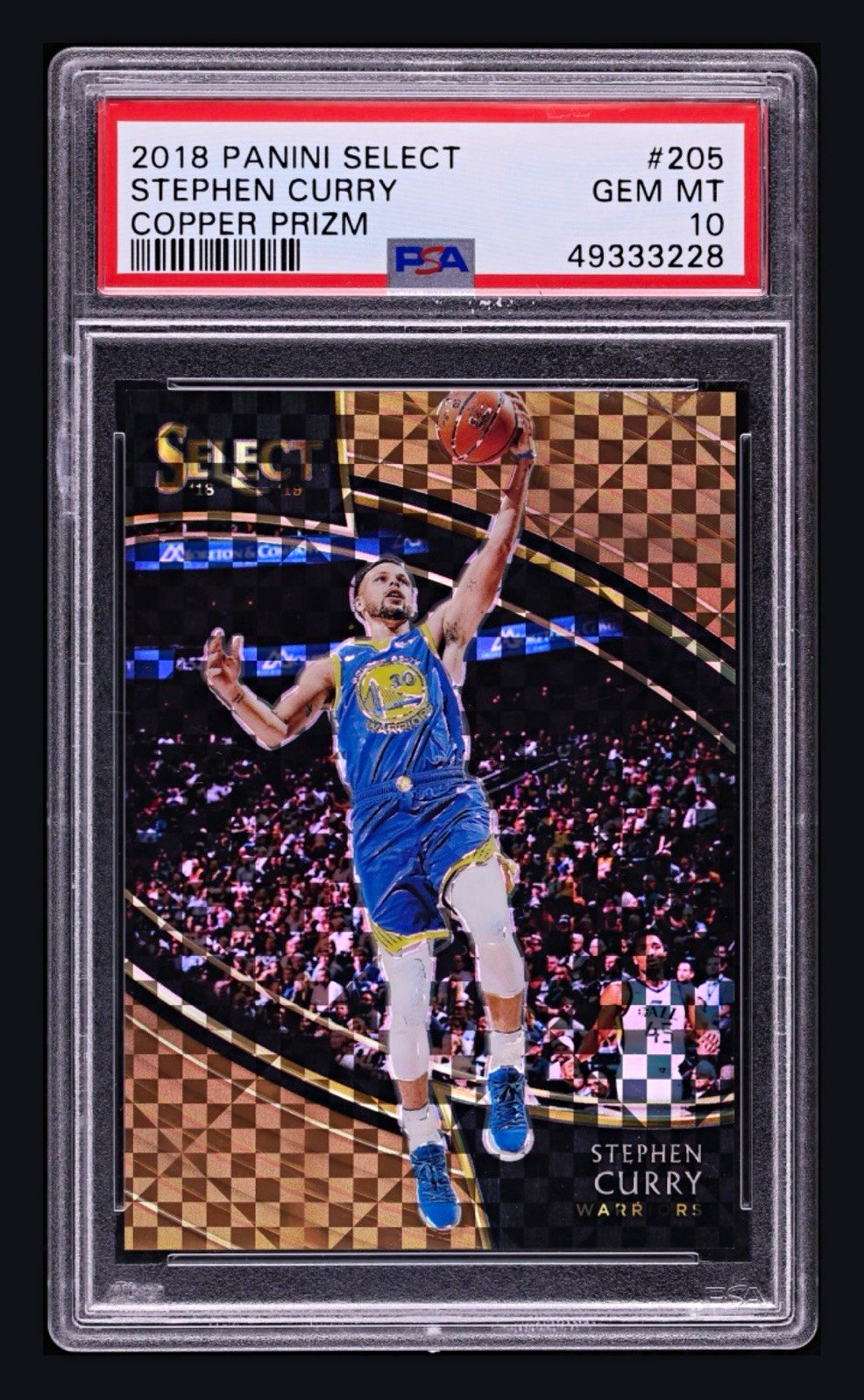Panini 2018-19 Select Stephen Curry Copper Prizm Courtside PSA 10 #205 /60 Panini 2018-19 Select Stephen Curry Copper Prizm Courtside PSA 10 #205 /60