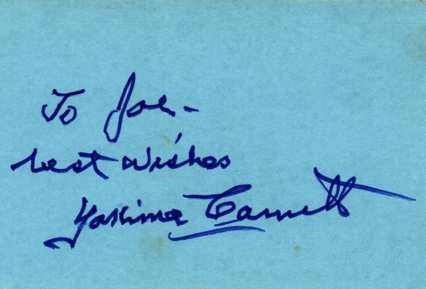 Rare YAKIMA CANUTT Autograph Signed Index Card w/ COA  Stuntman  Actor  Director
