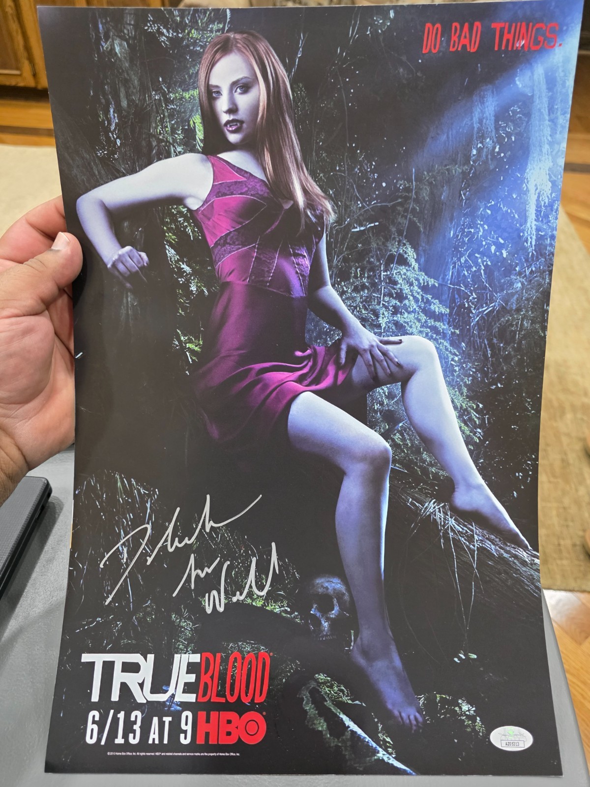 Deborah Ann Woll autographed signed 12x18 photo trueblood  JSA COA