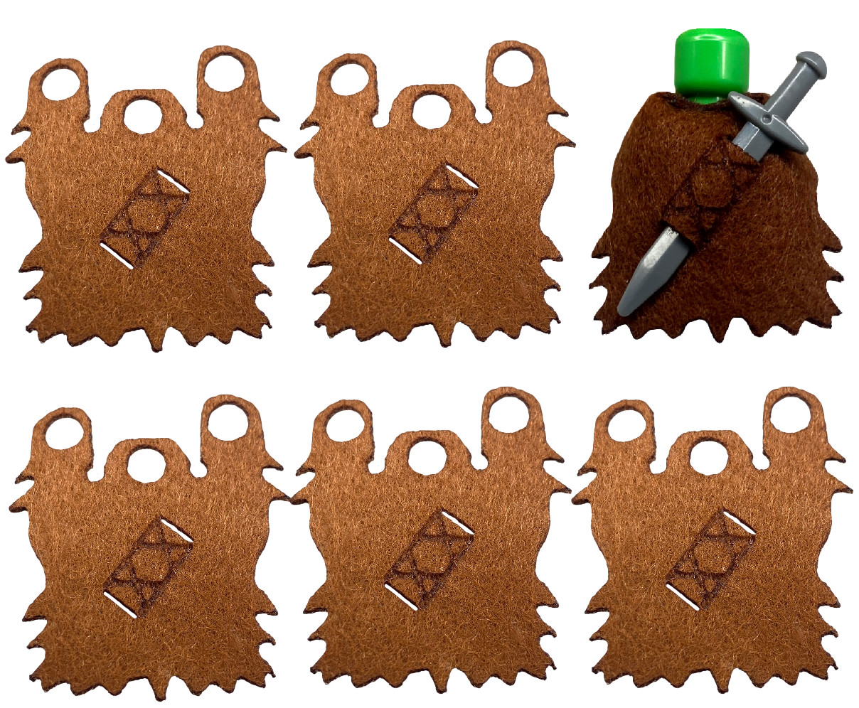MOC Mini Figure Medieval Weapon Sheaths - Sword, Dagger - Lots of 5, 10 -