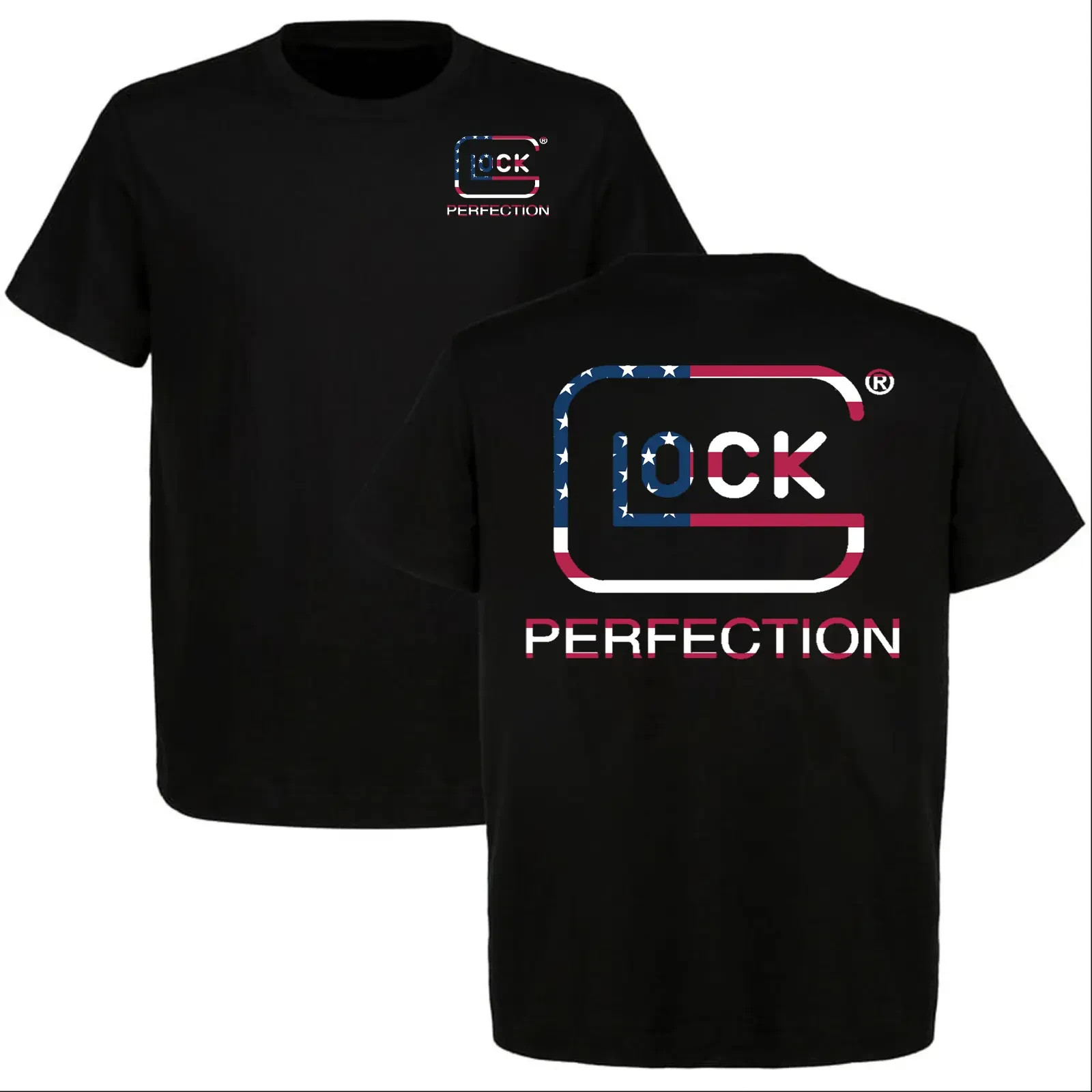 Glock Perfection Shirt, American Flag Glock Logo Tee, 2A Gun Enthusiast T-Shirt Glock Perfection Shirt, American Flag Glock Logo Tee, 2A Gun Enthusiast T-Shirt