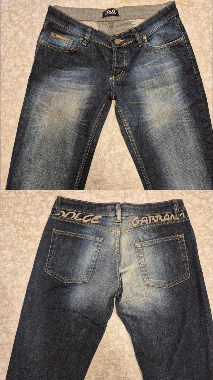 2000\'s Dolce & Gabbana Embroidered Logo Jeans Size 29 (See Description Below) 2000\'s Dolce & Gabbana Embroidered Logo Jeans Size 29 (See Description Below)